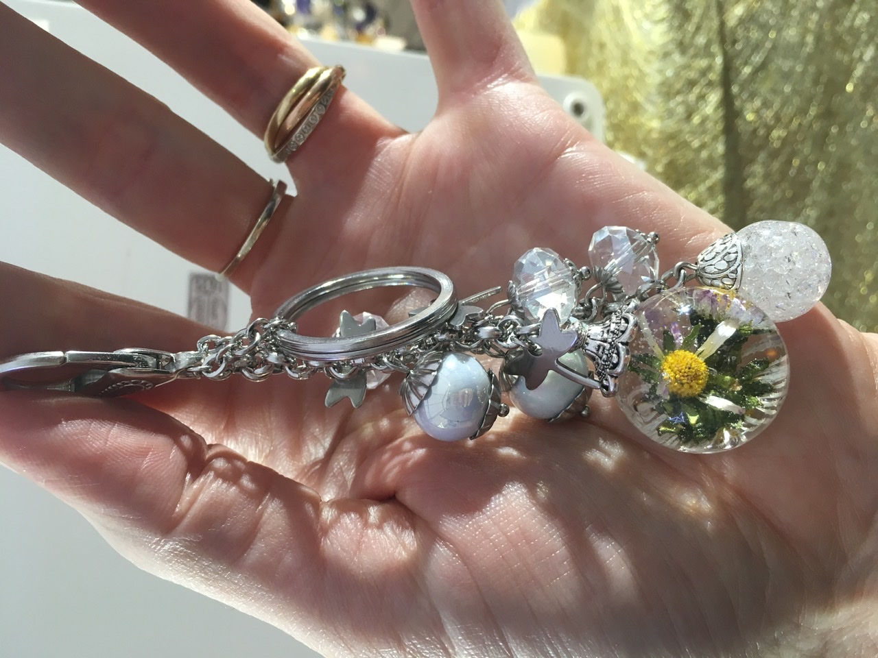 Porte-clés pâquerette Beads Of Bliss